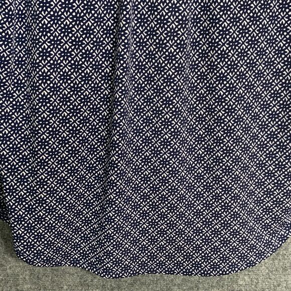 db established 1962 Women M 1/2 Button Blouse Pullover Tab Roll Sleeve Peplum - Picture 11 of 13